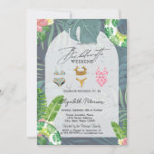 Zwempakken Palm Leaves Pool Bachelorette Party Kaart (Voorkant)