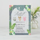 Zwempakken Palm Leaves Pool Bachelorette Party Kaart (Staand voorkant)