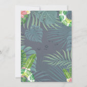 Zwempakken Palm Leaves Pool Bachelorette Party Kaart (Achterkant)