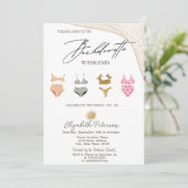 Zwempakken Tropical Beach Bachelorette Party Kaart (Staand voorkant)