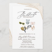 Zwempakken Tropical Beach Bachelorette Party Kaart (Voorkant / Achterkant)