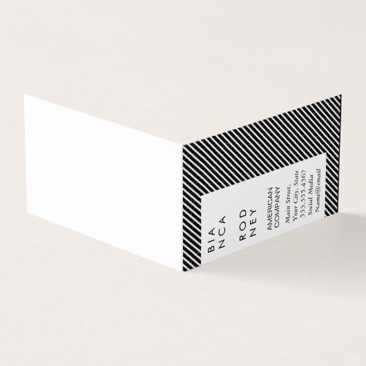 Zwempatronen en Stripes Visitekaartje (Buitenkant)