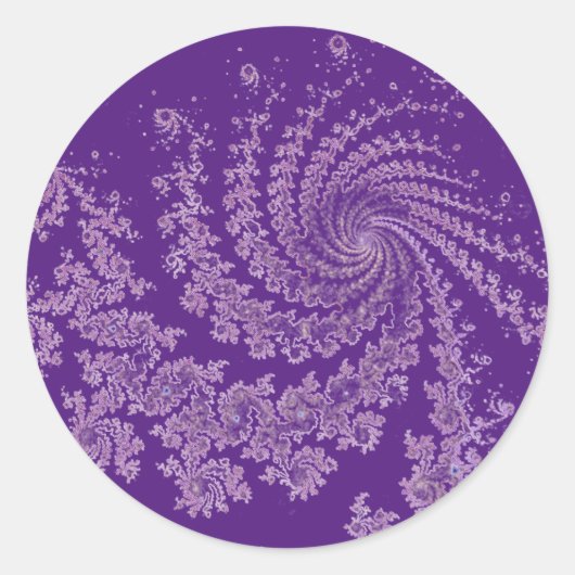 Zwempatronen Paars Ronde Sticker (Voorkant)