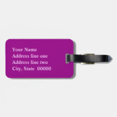 Zwempatronen, paars, roze, pruimen, lila bagagelabel (Achterkant horizontaal)