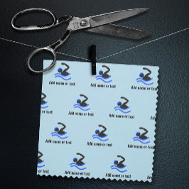 Zwempatroon met zwembril in elke tekst stof