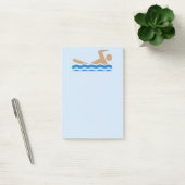 Zwempictogramsymbool in kleur post-it® notes (Kantoor)