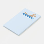 Zwempictogramsymbool in kleur post-it® notes (Schuin)