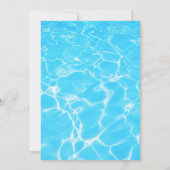 Zwempool Bash Birthday Party Invitation Kaart (Achterkant)