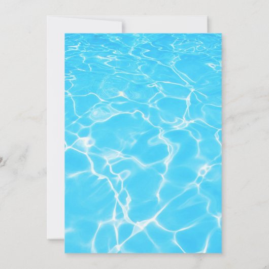 Zwempool Bash Birthday Party Invitation Kaart (Achterkant)