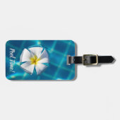 Zwempool Mousserend water met een bloemkool Bagagelabel (Voorkant horizontaal)