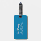 Zwempool Mousserend water met een bloemkool Bagagelabel (Achterkant verticaal)