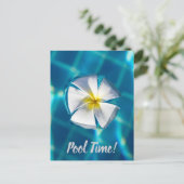 Zwempool Mousserend water met een bloemkool Feestdagenkaart (Staand voorkant)
