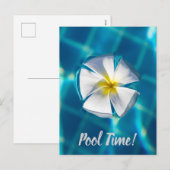 Zwempool Mousserend water met een bloemkool Feestdagenkaart (Voorkant / Achterkant)