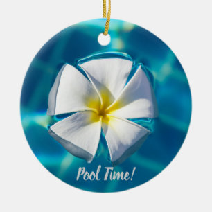Zwempool Mousserend water met een bloemkool Keramisch Ornament