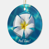 Zwempool Mousserend water met een bloemkool Keramisch Ornament (Links)