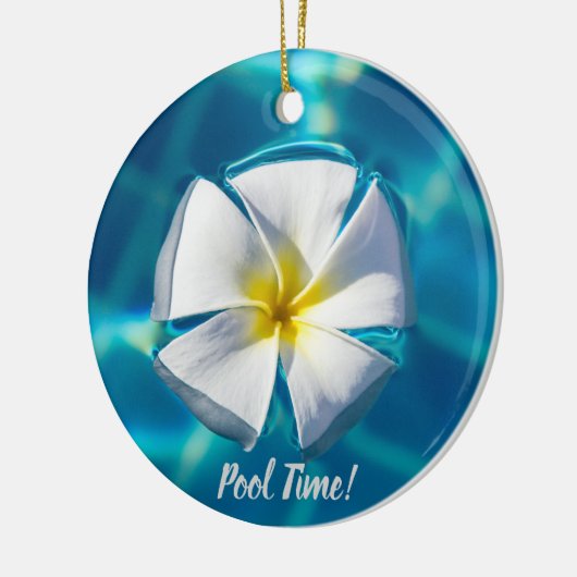 Zwempool Mousserend water met een bloemkool Keramisch Ornament (Links)