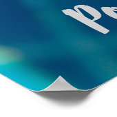 Zwempool Mousserend water met een bloemkool Poster (Hoek)