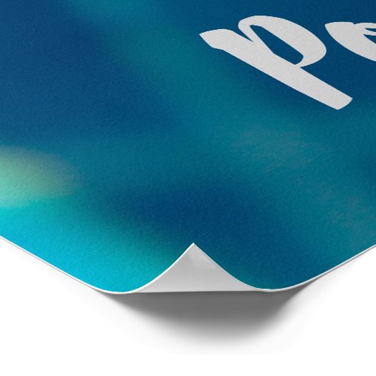 Zwempool Mousserend water met een bloemkool Poster (Hoek)