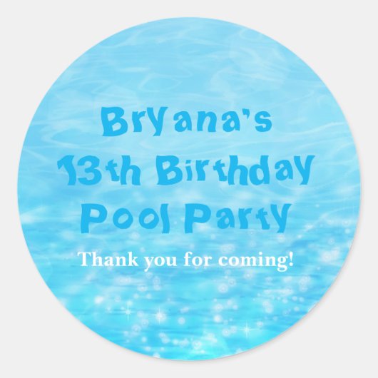 Zwempool Stickers voor zomervakantie (Voorkant)