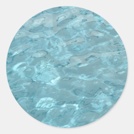 Zwempool Zomer Abstract Ronde Sticker (Voorkant)