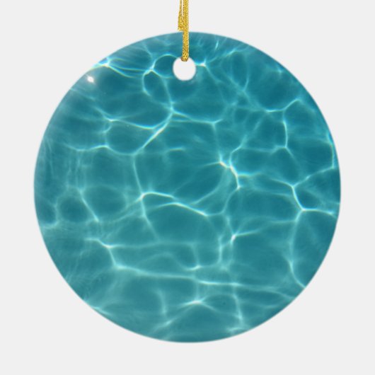 Zwempoolwater Keramisch Ornament (Achterkant)