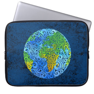 Zwemrijke aarde laptop sleeve