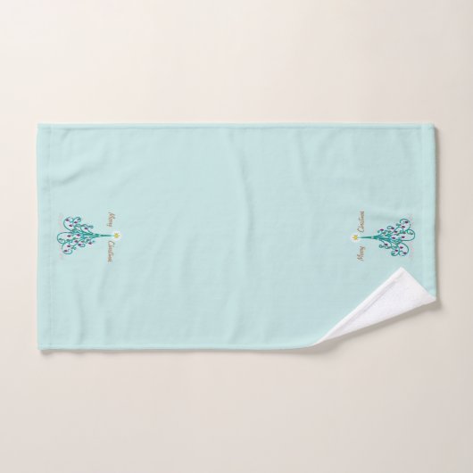 Zwemrijke kerstboom bad handdoek (Handdoek)