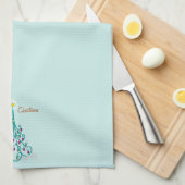 Zwemrijke kerstboom theedoek (Quarter Fold)