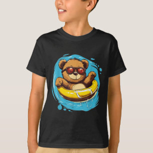 Zwemring teddybeer kostuum voor zwembadliefhebbers t-shirt