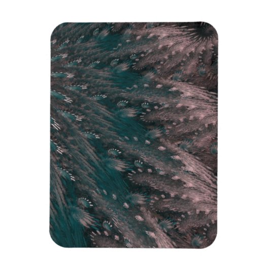 Zwemroze en blauwe veren magneet (Verticaal)