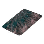 Zwemroze en blauwe veren magneet (Linkerzijde)