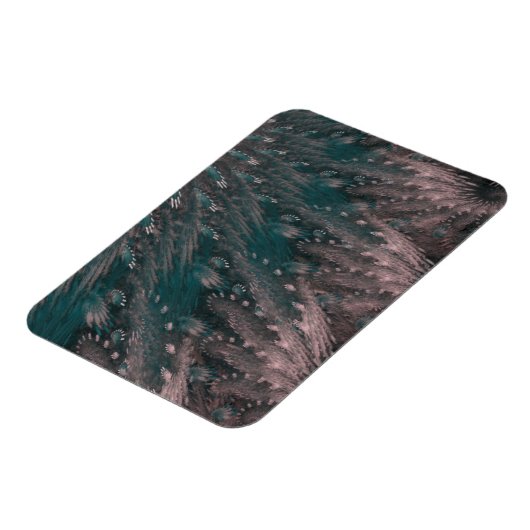 Zwemroze en blauwe veren magneet (Linkerzijde)