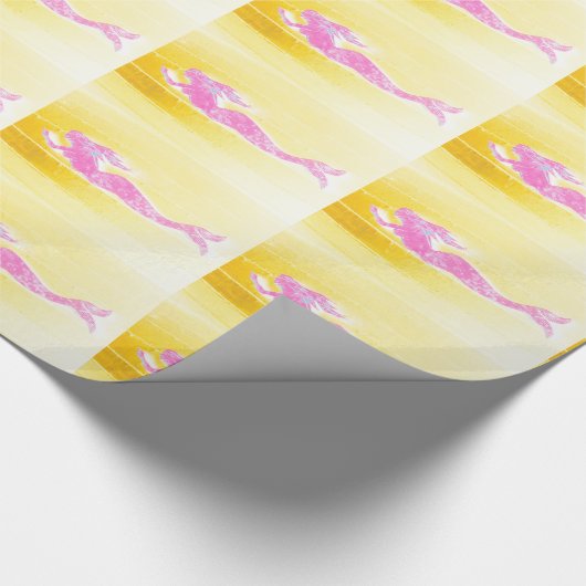 zwemroze onderzeese zeemeerminnen patroon cadeaupapier (Hoek)