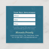 Zwemsalon met laag poly Dog Pet Care Grooming Afsprakenkaartje (Achterkant)