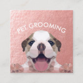 Zwemsalon met laag poly Dog Pet Care Grooming Afsprakenkaartje (Voorkant)