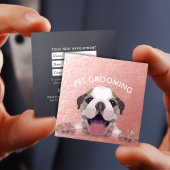 Zwemsalon met laag poly Dog Pet Care Grooming Afsprakenkaartje