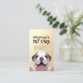 Zwemsalon met laag poly Dog Pet Care Grooming Afsprakenkaartje (Staand voorkant)