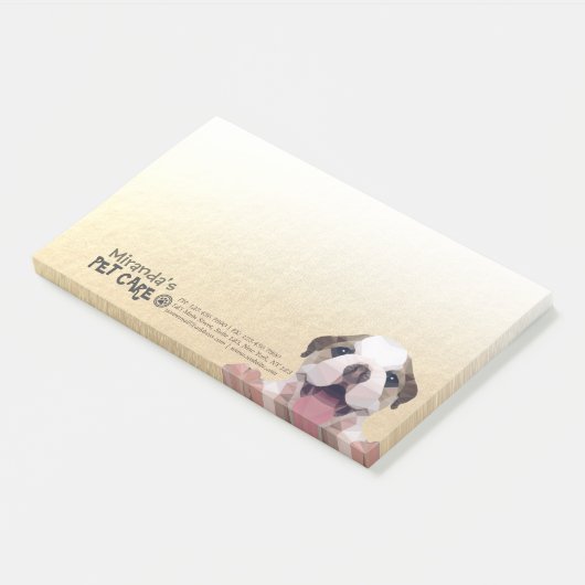 Zwemsalon met laag poly Dog Pet Care Grooming Post-it® Notes (Schuin)