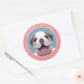 Zwemsalon met laag poly Dog Pet Care Grooming Ronde Sticker (Envelop)