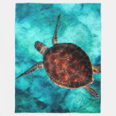 Zwemschildpad Fleece Blanket (Voorkant)