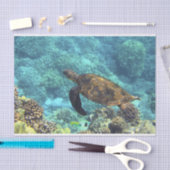 Zwemschildpad in de Blauwe Oceaan Tissuepapier (Craft)