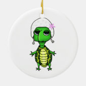 Zwemschildpad Keramisch Ornament (Achterkant)