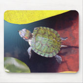 Zwemschildpad Mousepad Muismat (Voorkant)