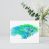 Zwemschildpad Zee Briefkaart (Staand voorkant)