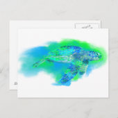 Zwemschildpad Zee Briefkaart (Voorkant / Achterkant)
