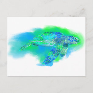 Zwemschildpad Zee Briefkaart