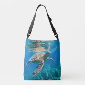 Zwemschildpad Zee Crossbody Tas (Achterkant)