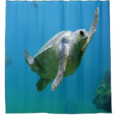 Zwemschildpad Zee Douchegordijn (Voorkant)