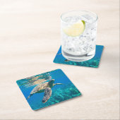 Zwemschildpad Zee Kartonnen Onderzetters (Insitu)