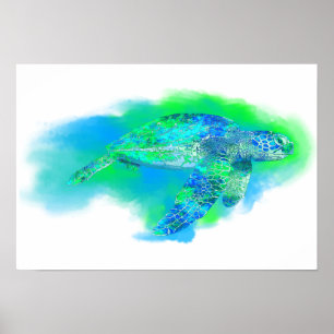 Zwemschildpad Zee Poster